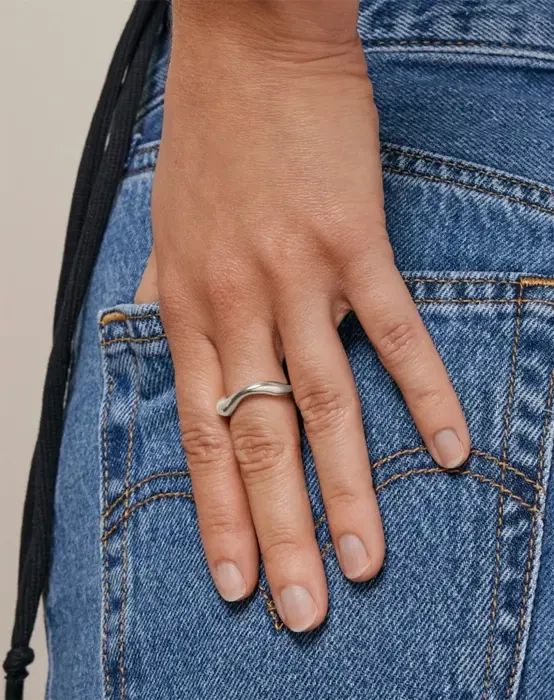 Agnete Ring - Small - Sølvfarvet
